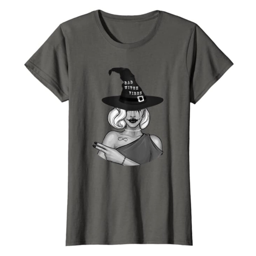 Gray Bad Witch Vibes T-shirt M